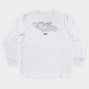 Vail Trail Map Kids Long Sleeve T-Shirt